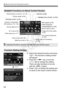 Page 42Q Quick Control for Shooting Functions
42
  Select the desired function and press 
. The function’s setting screen 
will appear.
  Press the < U> key or turn the 
< 6 > dial to change the setting. 
There are also functions to be set 
with the < C> button.
  Press < 0> to finalize the setting and 
to return to the Quick Control screen.
Settable Functions on Quick Control Screen
Function Setting Screen
Shutter speed (p.94)
AF mode (p.83)
White balance (p.117)
Shooting mode* (p.22) Highlight tone pr
iority*...