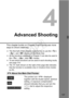 Page 107107
Advanced Shooting
This chapter builds on Chapter 3 and introduces more 
ways to shoot creatively.
  The first half of this chapte r explains how to use the < s>, 
< f >, and < a> modes on the Mode Dial.
  All the functions explained in C hapter 3 can also be used in 
the < s>, < f >, and < a> modes.
  To see which functions can be  used in each shooting mode, 
see page 310.
  The  M mark shown on the right of the page title indicates 
that the function is available only in Creative Zone modes...