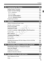 Page 1515
Contents
15
13
14
12Customizing the Camera291
Setting Custom Functions ............................................................. 292
Custom Function Settings .... ......................................................... 294
C.Fn I: Exposure ...................................................... .................. 294
C.Fn II: Image ............................................................................ 295
C.Fn III: Autofocus/Drive ....................