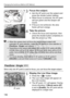 Page 156156
Changing the Autofocus Method (AF Method)
3Focus the subject.
 Aim the AF point over the subject and 
press the shutter button halfway.
X When focus is achieved, the AF point 
will turn green a nd the beeper will 
sound.
X If focus is not achieved, the area 
frame will turn orange.
4Take the picture.
  Check the focus and exposure, then 
press the shutter button completely to 
take the picture (p.144).
Since only one AF point is used to fo cus, you can focus the target subject.
1Display the Live View...