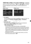 Page 191191
When you set the power switch to , the [Z 1/Z 2] tab will show 
functions dedicated to movie s hooting. The menu options are as 
follows.
[Z 1] menu  [Z 2] menu
 AF method
The AF methods are the same as  described on pages 153-159. You 
can select [ u+Tracking ], [FlexiZone - Multi ], or [FlexiZone - 
Single ].
  Movie Servo AF
The default setting is [ Enable]. You can focus by pressing the 
shutter button halfway regardless of the setting.
• When [Enable] is set:
• You can shoot a movie while...