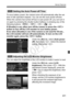 Page 201201
Handy Features
To save battery power, the camera turns off automatically after the set 
time of idle operation elapses. Y ou can set this auto power-off time. 
When the camera has turned off due  to auto power off, you can turn it 
on again by pressing the shutter butt on halfway or pressing any of the 
following buttons: < M>, , , < A>, etc.
If [Disable] is set, either turn  off the camera or press the < B> 
button to turn off the LCD monitor to save battery power.
Even when [Disable] is set, if the...