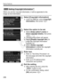 Page 206206
Handy Features
When you set the copyright information, it will be appended to the image as Exif information.
1Select [Copyright information].
 Under the [5 4] tab, select [ Copyright 
information ], then press < 0>.
2Select the option to be set.
  Select [Enter author’s name ] or 
[Enter copyright details ], then press 
< 0 >.
X The text entry screen will appear.
  Select [Display copyright info. ] to 
check the copyright information 
currently set.
  Select [Delete copyright 
information ] to delete...