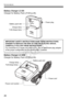 Page 2626
Nomenclature
Battery Charger LC-E8
Charger for Battery Pack LP-E8 (p.28).
Battery Charger LC-E8E
Charger for Battery Pack LP-E8 (p.28).
Battery pack slotPower plug
Charge lamp
Full-charge lamp
IMPORTANT SAFETY INSTRUCTIO NS-SAVE THESE INSTRUCTIONS.
DANGER-TO REDUCE THE RISK OF FIRE OR ELECTRIC SHOCK, 
CAREFULLY FOLLOW THESE INSTRUCTIONS.
For connection to a supply  not in the U.S.A., use an attachment plug adapter 
of the proper configu ration for the power outlet, if needed.
Power cord 
Power cord...