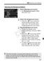 Page 257257
3 Slide Show (Auto Playback)
1Select [Background music].
 Set [ Background music ] to [On], 
then press < 0>.
2Select the background music.
  Press the < V> key to select the 
desired background music, then 
press < 0>. You can also select 
multiple background music tracks.
3Play the background music.
  To listen to a sample of the 
background music, press the < B> 
button.
  Press the < V> key to play another 
background music track. To stop 
listening to the background music, 
press the < B> button...