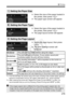 Page 279279
wPrinting
 Select the size of the paper loaded in 
the printer, then press < 0>.
X The paper type screen will appear.
  Select the type of the paper loaded in 
the printer, then press < 0>.
X The page layout screen will appear.
  Select the page layout, then press 
.
X The print settings screen will 
reappear.
*1:From the Exif data, the came ra name, lens name, shooting mode, shutter speed, aperture, 
exposure compensation  amount, ISO speed, whit e balance, etc., will be imprinted.
*2: After...