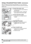 Page 302302
With AC Adapter Kit ACK-E8 (sold separately), you can connect the 
camera to a household power outle t and not worry about the remaining 
battery level.
1Connect the power cord.
 Connect the power cord as shown in 
the illustration.
  After using the camera, unplug the 
power plug from the power outlet.
2Connect the DC Coupler.
 Connect the cord’s plug to the DC 
Coupler.
3Insert the DC Coupler.
 Open the cover and insert the DC 
Coupler until it locks in place.
4Push in the DC cord.
 Open the DC...