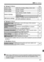 Page 317317
3 Menu Settings
 Set-up 3  (Yellow)Page
 Set-up 4 (Yellow)
* During firmware updates, the touch screen will be disa bled to prevent accidental 
operations.
9 My Menu  (Green)
Screen colorSelect the shooting  settings screen color213
Feature guide
Enable / Disable52
Touch control
Enable / Disable55
Sensor cleaning
Auto cleaning: Enable / Disable219Clean now
Clean manually222
GPS device settings Settings available when
 the GPS Receiver GP-
E2 (sold separately) is attached
–
Certification Logo...