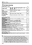 Page 3183 Menu Settings
318
 Shooting 1  (Red)Page
 Shooting 2  (Red)
 Shooting 3  (Red)
k For Movie Shooting
Image quality73 / 83  / 74  / 84  / 7a / 8 a  / b  / c  /  
1 +73  / 186
Beep
Enable / Touch to   / Disable200
Release shutter 
without card
Enable / Disable200
Image review
Off / 2 sec. / 4 sec. / 8 sec. / Hold200
Lens aberration 
correction
Peripheral illumination: Enable / Disable127
Exposure 
compensation1/3-stop or 1/2-stop  increments, ±5 stops11 9
Auto Lighting 
OptimizerDisable / Low / Standard /...