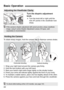 Page 4242
Turn the dioptric adjustment 
knob.
 Turn the knob left or right until the 
nine AF points in the viewfinder look 
sharp.
To obtain sharp images,  hold the camera still to minimize camera shake.
1. Wrap your right hand around the camera grip firmly.
2. Hold the lens bottom with your left hand.
3. Rest your hand’s right index fi nger lightly on the shutter button.
4. Press your arms and elbows lightly against the front of your body.
5. 
To maintain a stable stance, place  one foot slightly ahead of the...