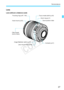 Page 2727
Nomenclature
Lens
Lens without a distance scale
Focusing ring (p.97, 150)
Hood mount (p.42)
Filter thread
(front of lens) Image Stabilizer switch (p.43) Lens mount index (p.40) Focus mode switch (p.40)
Zoom ring (p.41) Zoom position index
Contacts (p.21)
COPY  