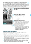 Page 9393
You can select the AF (autofocus) operation characteristics suiting the 
shooting conditions or s ubject. In Basic Zone modes, the optimum AF 
operation is set automatically fo r the respective shooting mode.
1Set the lens’s focus mode switch 
to .
2Press the  button.
X[AF operation ] will appear.
3Select the AF operation.
 Press the < Y> < Z> keys or turn the 
< 6 > dial to select the desired AF 
operation, then press < 0>.
4Focus on the subject.
  Aim the AF point over the subject and 
press the...