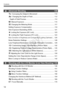 Page 1212
Contents
5
4Advanced Shooting109
s: Conveying the Subject’s Movement ..................................... 110
f : Changing the Depth of Field ................................................ 112
Depth of Field Preview................................................................114
a : Manual Exposure ................................................................... 115
q  Changing the Metering Mode ..................................................117
Setting Exposure Compensation...