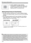 Page 118118
q Changing the Metering Mode N
e Center-weighted average metering
The brightness is metered at the image center 
and then averaged for the entire scene. This 
metering mode is for advanced users.
  With  q (evaluative metering) and  e (center-weighted average 
metering), the metering range is almost the same as with viewfinder 
shooting.
  With  w (partial metering) and  r (spot metering), the metering 
range slightly differs from view finder shooting. The approximate 
metering ranges are as shown...