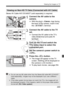 Page 265265
Viewing the Images on TV
Stereo AV Cable AVC-DC400ST (sold separately) is required. 
1Connect the AV cable to the 
camera.
 With the plug’s < Canon> logo facing 
the back of the camera, insert it into 
the < q
                   > terminal.
2Connect the AV cable to the TV 
set.
 Connect the AV cable to the TV’s 
video IN terminal and audio IN 
terminal.
3Turn on the TV and switch the 
TV’s video input to select the 
connected port.
4Set the camera’s power switch to 
.
5Press the  button.
XThe image...