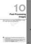 Page 273273
10
Post-ProcessingImages
After shooting, you can apply Creative filters or resize 
the images (downsize the pixel count).
 The camera may not be able  to process images taken with 
another camera.
  Post-processing images as described in this chapter cannot be 
performed while the camera is connected to a personal 
computer via the < C> terminal.
COPY  