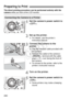 Page 280280
The direct printing procedure can be performed entirely with the camera while you look at the LCD monitor.
1Set the camera’s power switch to 
.
2Set up the printer.
 For details, see the printer’s 
instruction manual.
3Connect the camera to the 
printer.
 Use the interface cable provided with 
the camera.
  Connect the cable to the camera’s 
 terminal with the cable 
plug’s < D> icon facing the front of 
the camera.
  To connect to the printer, refer to the 
printer’s instruction manual.
4Turn on the...