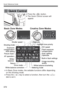 Page 372Quick Reference Guide
372
Q Quick Control
 Press the  button. The Quick Control screen will  appear.
 In Basic Zone modes, the settable functions differ depending  on the shooting mode.
 Press the  key to select a function, then turn the   dial to set it.
Basic Zone Modes Creative Zone Modes
Shutter speed
Aperture
Highlight tone priority
ISO speed
Picture Style Exposure 
compensation/AEB setting
Shooting mode
Flash exposure 
compensation
Built-in flash settings
White
balance
Drive mode
Return
White...