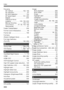 Page 384384
Index
FocusingAF method  ....................... 159, 196
AF operation ..............................  97
AF point selection ....................  100
AF-assist beam ...............  101, 300
Beeper ..................................... 204
Difficult-to-focus
subjects ................... 103, 165, 202
Manual focusing  .............. 103, 170
Out of focus .......... 41, 42, 103, 165
Recompose ............................... 61
Folder Create/Select ....................  206
Format (card initialization)...