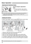 Page 4242
Turn the dioptric adjustment 
knob.
 Turn the knob left or right until the 
nine AF points in the viewfinder look 
sharp.
To obtain sharp images, hold the camer a still to minimize camera shake.
1. Wrap your right hand around the camera grip firmly.
2. Hold the lens bottom with your left hand.
3. Rest your hand’s right index finger lightly on the shutter button.
4. Press your arms and elbows lightly against the front of your body.
5. 
To maintain a stable stance, place one foot slightly ahead of the...