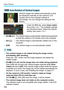 Page 192Handy Features
192
Vertical images are rotated automatically so they 
are displayed vertically on the camera’s LCD 
monitor and on the computer instead of 
horizontally. You can change the setting for this 
feature.Under the [ 51] tab, select [ Auto rotate], 
then press < 0>. The available settings 
are described below. Select the desired 
setting, then press < 0>.
 [On zD]:
The vertical image is automatically rotated during playback 
on both the camera’s LCD monitor and on the computer.
 [On D]: The...