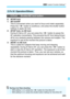 Page 265265
3 Custom Function Settings N
C.Fn IV: Operation/Others
C.Fn-8 Shutter/AE lock button
0: AF/AE lock
1: AE lock/AF
This is convenient when you want to focus and meter separately. 
Press the < A> button to autofocus, and press the shutter button 
halfway to apply AE lock.
2:  AF/AF lock, no AE lock During AI Servo AF, you can press the < A> button to pause the 
AF operation momentarily. This prevents the AF from being thrown 
off by any obstacle passing between the camera and subject. The 
exposure is...