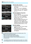 Page 423 Setting the Date, Time, and Zone
42
4Set the date and time.
Press the < Y> < Z> keys to select 
the number.
 Press < 0> so < a> is displayed.
 Press the < W> < X> keys to set the 
number, then press < 0>. (Returns 
to < b>.)
5Set the daylight saving time.
 Set it if necessary.
Press the   keys to select [Y].
 Press < 0> so < a> is displayed.
 Press the < W> < X> keys to select 
[Z ], then press < 0>.
 When the daylight saving time is set 
to [Z ], the time set in step 4 will 
advance by 1 hour....