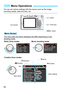 Page 5050
You can set various settings with the menus such as the image-recording quality, date and time, etc.
3 Menu Operations
 cross keys
LCD monitor <
0 > button
The menu tabs and items displayed will differ depending on the 
shooting mode.
Menu Screen
Creative Zone modes
 button
Basic Zone modes Movie shooting mode
Menu itemsMenu settings
zShooting
5Set-up
9My Menu
3Playback
Ta b 