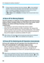 Page 98f: Changing the Autofocus Operation N
98
This AF operation is suited for moving subjects when the focusing 
distance keeps changing. While you hold down the shutter button 
halfway, the camera will keep focusing on the subject 
continuously.
The exposure is set at the moment the picture is taken.
 When the AF point selection (p.99) is automatic, the camera first 
uses the center AF point to focus.  During autofocusing, if the subject 
moves away from the center AF po int, focus tracking continues as...