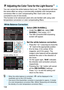 Page 134134
You can correct the white balance that is set. This adjustment will have 
the same effect as using a commercially-available color temperature 
conversion filter or color compens ating filter. Each color can be 
corrected to one of nine levels.
This function is for advanced users  who are familiar with using color 
temperature conversion or color compensating filters.
1Select [WB Shift/Bkt.].
Under the [z 2] tab, select [WB 
Shift/Bkt. ], then press < 0>.
 The WB correction/WB bracketing 
screen...