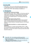 Page 161161
3 Auto Exposure Bracketing K
Follow steps 1 and 2 to turn off the AEB range display (set to 0).
 The AEB setting will also be canceled automatically if the power 
switch is set to < 2>, flash recycling is completed, etc.
 Using AEB with continuous shooting
If the drive mode is set to < i> or  (p.112) and you press the 
shutter button completely, the three bracketed shots will be taken 
continuously in this sequence:  standard exposure, decreased 
exposure, and increased exposure. The shooting will...