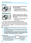 Page 46Attaching and Detaching a Lens
46Turn the zoom ring on the lens 
with your fingers.
If you want to zoom, do it before 
focusing. Turning the zoom ring after 
achieving focus may throw off the focus.
While pressing the lens release 
button, turn the lens as shown by 
the arrow.
Turn the lens until it stops, then detach it.
 Attach the rear lens cap to the 
detached lens.
 To owners of the EF-S18-135mm f/3.5-5.6 IS STM lens:
You can prevent the lens from extending out while you are carrying it 
around....