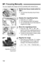 Page 142142
You can magnify the image and focus precisely with manual focus.
1Set the lens focus mode switch to 
.
 Turn the lens focusing ring to focus 
roughly.
2Display the magnifying frame.
Press the < u> button.
 The magnifying frame will appear.
 You can also tap [ s] on the screen to 
magnify the image.
3Move the magnifying frame.
 Press the < W> < X> or < Y> < Z> 
keys to move the magnifying frame to 
the position where you want to focus.
 To return to the screen’s center, press 
 or the < L>...