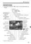 Page 149149
k Shooting Movies
Each time you press the < B> button, the information display will 
change.
* Applies to a single movie clip.
Information Display
Movie shooting modey : Autoexposure
(Basic Zone 
modes)
k : Autoexposure
(Creative Zone 
modes)
z : Manual exposure Movie shooting remaining time* / Elapsed time
Exposure level indicator Aperture
Movie Servo AF Drive mode
Movie recording 
size
Shutter speed AF method
•
c : u +Tracking
• o : FlexiZone - Multi
• d : FlexiZone - Single
Battery check
AE lock...