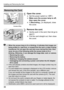 Page 36Installing and Removing the Card
36
1Open the cover.
Set the power switch to < 2>.
 Make sure the access lamp is off, 
then open the cover.
 If [Recording... ] is displayed, close 
the cover.
2Remove the card.
 Gently push in the card, then let go to 
eject it.
 Pull the card straight out, then close 
the cover.
Removing the Card
Access lamp
 When the access lamp is lit or blinking, it indicates that images are 
being written to, read from, or erased from the card, or data is being 
transferred. Do...