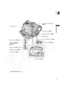 Page 11
11
Introduction
E

Stereo microphone (     88)
Remote sensor (     20)
DV terminal (     82, 91)S-video terminal (     36)
AV terminal (     34) / 
    (phones) terminal 
(     34, 61)
USB terminal (     119, 130) Assist lamp (White LED)*
(     48)
Terminal cover
Terminal cover
Tripod socket (     31)
S
DV
MIC terminal* (     61, 88)
CHARGE indicator (    13)
DC IN terminal (    13)

* ELURA70/ELURA65 only.  