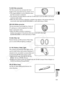 Page 153
153
Additional
Information
E
TL-H34 Tele-converter
This Tele-converter lens increases the focal
length of the camcorder lens by a factor of 1.5.
• The image stabilizer is not as effective when
the Tele-converter is attached.
• The minimum focusing distance with the TL-H34 is 8.2 ft. (2.5 m); 0.98\
 in. (2.5 cm) at maximum wide angle.
• When the Tele-converter is attached, a shadow may appear in the picture when you record with video light (ELURA70/ELURA65: or with assist lamp or flash)\
.
WD-H34...