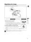 Page 69
69

Advanced Functions -
Playback
E
Magnifying the Image 
The playback image can be magnified up to 5 times. 
1. Move the zoom lever toward T.
• The image is magnified by 2 times.
• A frame appears indicating the position of the magnified area.
• To further enlarge the image, move the zoom lever toward 
T.
To shrink the image below 2 times magnification, move the zoom lever towa\
rd 
W.
2. Select the magnified area with the SET dial.
• Turn the SET dial to move the image to the right and left, or up and...