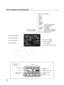 Page 106
106

Side panel
Audio mode
[AUDIO LEVEL] is set 
to [MANUAL] Tape has reached 
the endRemaining battery charge 
Audio output during 
playback
Recording mode 
Time code
Audio level indicator

Screen Displays during Playback

Audio mode (
 50)
User bit (  49)
Audio level indicator (  53)
Date search (
 92)/
index search (  91)Tape operation (
 85)
Audio output (    89)
Mix balance (    89)
Data code (    93) Custom keys (    74)
Frame rate (  44)
/
22/
11/
/
/
REC
PAUSE
STOP
EJECT
e
FF
1
`  REW
: Fast...