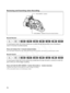 Page 36
36
Reviewing and Searching when Recording
Record Review
In record pause mode, this function allows you to review the last few seconds of your recording to
check if it has been recorded properly.
Press and release the c(record review) button.
The camcorder rewinds the tape, plays back the last few seconds, and returns to record pause mode.
Record Search
In record pause mode, this function allows you to play back the tape (f\
orward or reverse) to locate the
point where you wish to begin recording. 
Press...