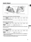 Page 89
89
E
Playback
Selecting the Audio Output of the RCA Terminals
Press the AUDIO MONITOR button.
The setting changes with each press of the button in the order of CH       , CH        and CH       +CH       .
Selecting the Audio Channels
Open the menu and select [AUDIO SETUP]. Select [SEL AUDIO CH], select a \
setting option
and close the menu.
Selecting the Audio Mix
1. Open the menu and select [AUDIO SETUP]. Select [MIX SELECT], set it t\
o [VARIABLE] or[FIXED] and close the menu.
2. When you have...