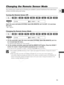 Page 95
95
E
Playback
Changing the Remote Sensor Mode

Two remote sensor modes and an off setting are available to prevent interference from other Canon
wireless controllers being used nearby. 
Turning the Remote Sensor Off
Open the menu and select [SYSTEM]. Select [WL.REMOTE], set it to [OFF B] and close
the menu.
“ B ” appears.
Changing the Remote Sensor Mode
1. On the camcorder, open the menu and select [SYSTEM]. Select [WL.REMOTE], set it to
[A 2] and close the menu.
The selected mode appears for a few...