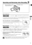 Page 35
35

Mastering
the Basics
E
Searching and Reviewing when Recording
Record Review
In record pause mode, this function allows you to review the last few se\
conds of your
recording to check if it has been recorded properly.
Press and release the c(record review) button.
The camcorder rewinds the tape, plays back the last few seconds,
and returns to record pause mode.
Record Search
In record pause mode, this function allows you to play back the tape (f\
orward or
reverse) to locate the point where you wish...