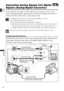 Page 92
92
Editing
E
Converting Analog Signals into Digital
Signals (Analog-Digital Converter)
By connecting the camcorder to a VCR or 8mm video camcorder, you can convert
analog video/audio signals to digital signals and output the digital sig\
nals via the DV
terminal. The DV terminal serves as output terminal only. ❍Headphones cannot be used during analog-digital conversion. 
❍ Unload the tape from the camcorder.
❍ Turn off all devices before starting the connections.
❍ Depending on the signal sent from the...