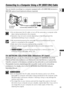 Page 99
99

Editing
E

Connecting to a Computer Using a DV (IEEE1394) Cable
You can transfer recordings to a computer equipped with a DV (IEEE1394)\
 terminal or
IEEE1394 capture board (optional software required).❍Do not disconnect the DV cable, or turn off the camcorder or computer while
data is being transferred to the computer.
❍ Operation may not work correctly depending on the software and the
specifications/settings of your computer.
❍ We recommend powering the camcorder from a household power source...