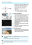 Page 244Using AF to Focus (AF Method)
244
 The AF point (or zone) selection will 
change in the direction you tilt < 9>.
  If you press < 0>, the center AF 
point (or center Zone) will be 
selected.
  You can also use the < 6> and 
< 5 > dials to select the AF point.
3Focus the subject.
  Aim the AF point over the subject and 
press the shutter button halfway.
X
The Live View image will turn off, the 
reflex mirror will go  back down, and AF 
will be executed. (No picture is taken.)
X When focus is achieved, the...