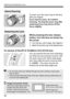 Page 3232
Attaching and Detaching a Lens
To zoom, turn the zoom ring on the lens 
with your fingers.
If you want to zoom, do it before 
focusing. Turning the zoom ring after 
achieving focus may throw off the 
focus slightly.
While pressing the lens release 
button, turn the lens as shown by 
the arrow.
Turn the lens until it stops, then detach it.
Attach the rear lens cap to the detached lens.
To owners of the EF-S 18-200mm f/3.5-5.6 IS lens:
You can prevent the lens from extending 
out while you are...