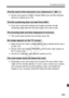 Page 289289
Troubleshooting Guide
 Set the color space to sRGB. If Adobe  RGB is set, the first character 
will be an underscore (p.110).
  If you use a card wh ich already has images  recorded, the file 
numbering might start from the la st image in the card (p.106).
  The correct date and time has not been set (p.30).
  Make sure the AV cable or HDMI ca ble’s plug is inserted all the way in 
(p.209, 212).
  Set the video OUT system (NTSC/PAL)  to the same video system as 
the TV set (p.212).
  Use the AV cable...