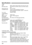 Page 294294
•TypeType:Digital, single-lens reflex, AF /AE camera with built-in flashRecording media: SD memory card,  SDHC memory card, SDXC memory 
card
Image sensor size : 22.3 x 14.9 mm
Compatible lenses: Canon EF le nses (including EF-S lenses)
(35mm-equivalent focal length  is approx. 1.6 times the 
lens focal length)
Lens mount: Canon EF mount
• Image SensorType: CMOS sensor
Effective pixels: Approx. 18.00 megapixels
Aspect ratio: 3:2
Dust delete feature: Auto, Manual, Dust Delete Data appending
•...