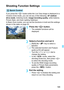 Page 185185
If you press the  button while the Live View image is displayed in a 
Creative Zone mode, you can set any of the following:  AF method, 
drive mode , metering mode,  image-recording quality , white balance, 
Picture Style, and Auto Lighting Optimizer.
In Basic Zone modes, you can set the functions in bold and the settings \
shown in the table on page 83.
1Press the < Q> button.
XThe settable functions will be 
displayed.
2Select a function and set it.
  Press the < V> key to select a 
function.
XThe...